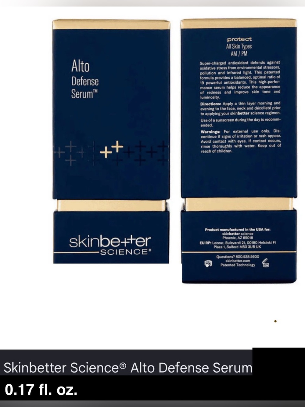 Skinbetter Science Alto Defense Serum 
0.17 fl. oz., NWT